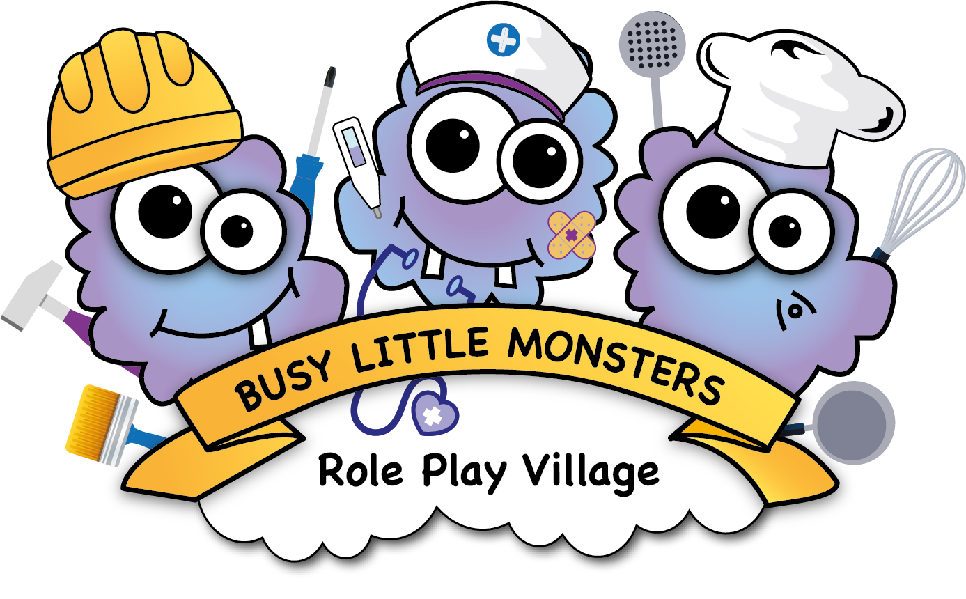 busy little monster role play village logo Converted 1